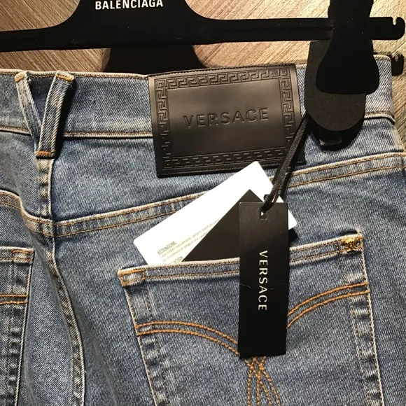 VERSACE beautiful blue new jeans, size 32
          
      NWT