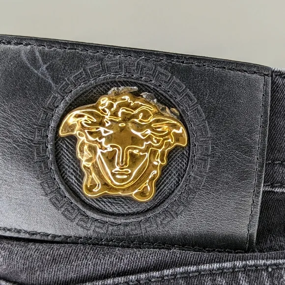 Versace MEDUSA Gold/Black Men’s Jeans