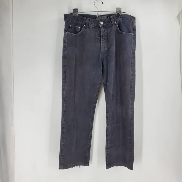 VERSACE Men Size 36 vintage Black washed Jeans Pants
