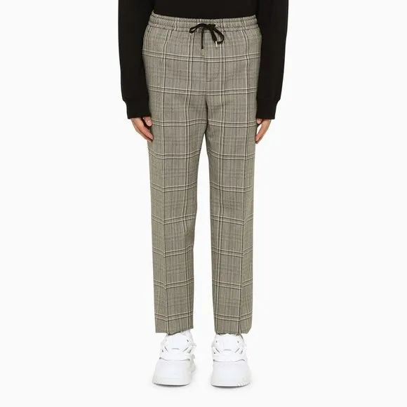 Versace Trousers with black and white check pattern
          
      NWT