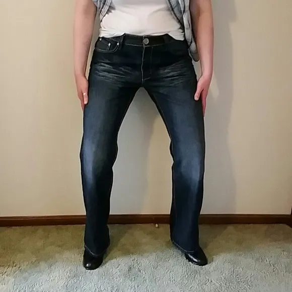 Vigoss Jeans Men's? Unisex Blue Straight Leg 34