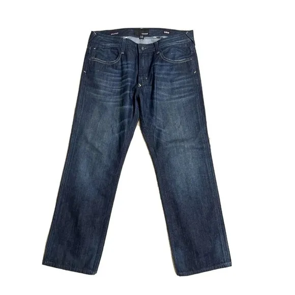 Vigoss Mens Blue Jeans Terrain Straight Leg 100% Cotton Size 38 (38x33)