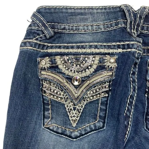 Vigoss The New York Slim Boot Sz 3/4 Flap Pocket Bling J78