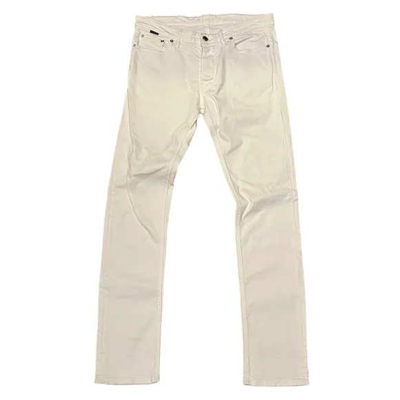 Viktor & Rolf Mens White Skinny Jeans