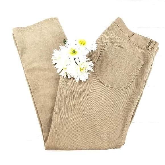Vince USA Made Tan/Khaki Five Pocket Stretch Jeans