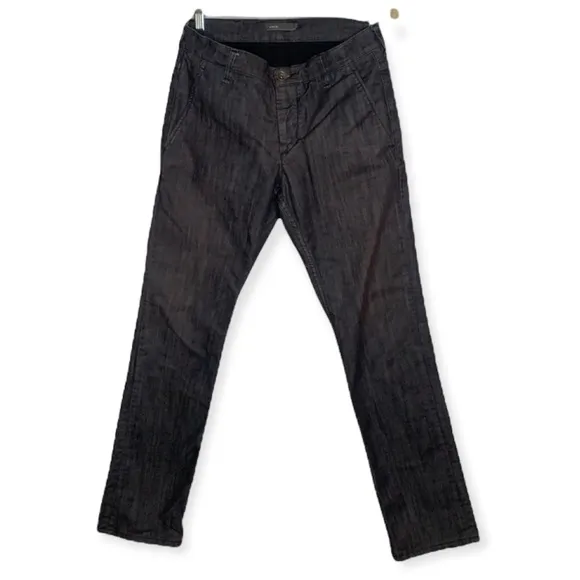 😎 Mens Vince Charcoal Washed Buttonfly Jeans 30x30