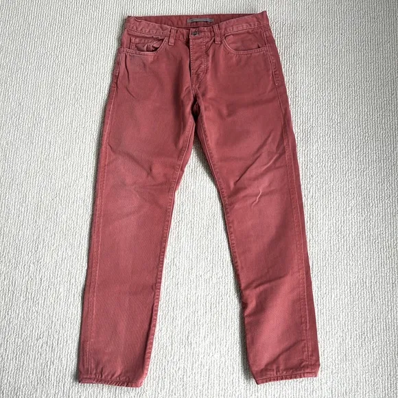 Vince Vermouth Jeans Slim Straight Mens Sz 29 Coral Red