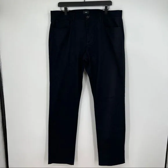 Vince Black Straight Leg Pocketed Cotton-blend Denim Jeans Mens