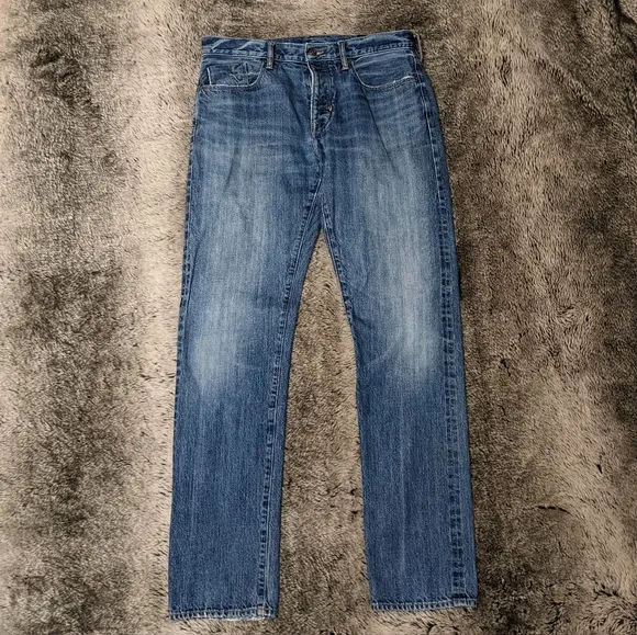 Vince. Men's 5 Pocket Straight Leg Button Fly Jeans
