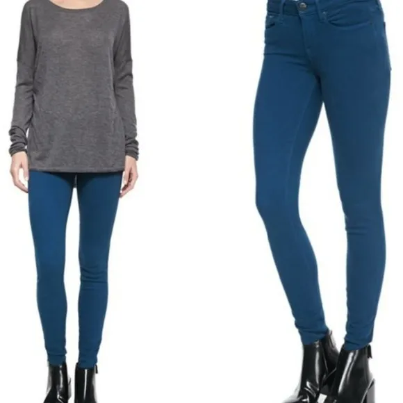 VINCE Riley Skinny Mid Rise Denim Blue Jeans Leggings Size 29