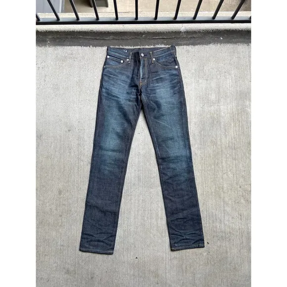 Visvim Social Sculpture 04NW Slim Fit Blue Raw Denim Jeans Men's Size 30x32