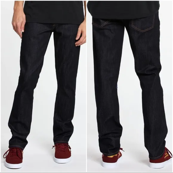 VOLCOM JEAN: VORTA SLIM STRAIGHT JEAN- RINSE SZ:31  W - 29” L