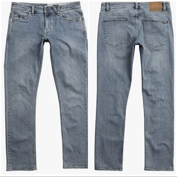 VOLCOM JEAN: VORTA SLIM STRAIGHT - PARK BLUE SZ:31  W -29” L
