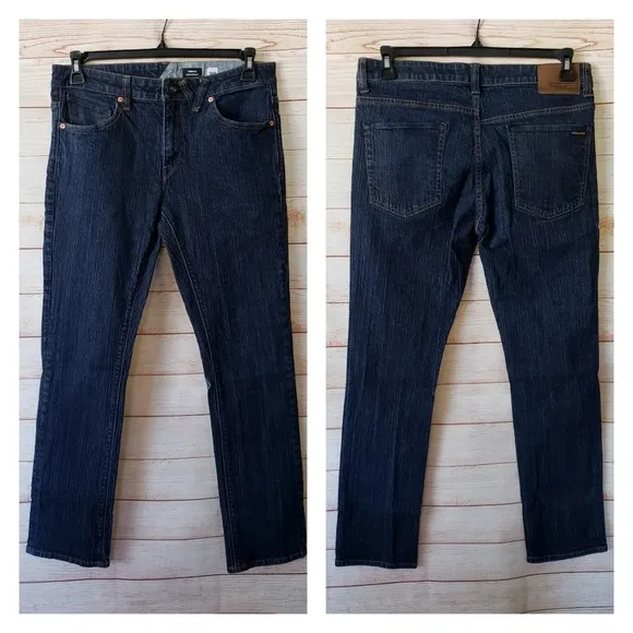 Volcom Volta Slim Straight Leg Zipper Fly Jeans