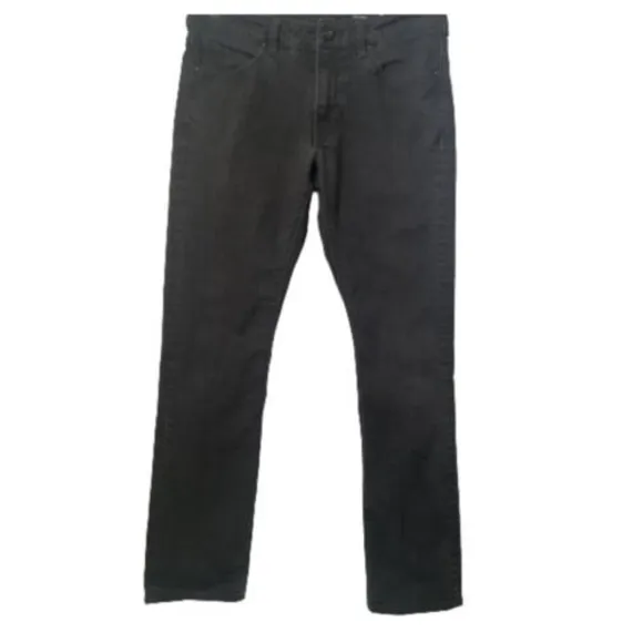 Volcom Vorta Men’s Slim Straight Stretch Denim Skate Jeans 29 X 30 Dark Gray