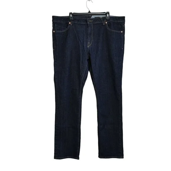 Volcom Vorta Slim Straight Jeans Men's Size 40 Cotton Blend Dark Wash Denim