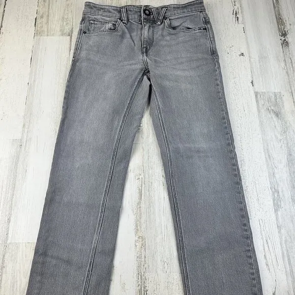 VOLCOM Solver Modern Fit Jeans 100% Cotton in Gray Mens Size 28 (28x30)EUC