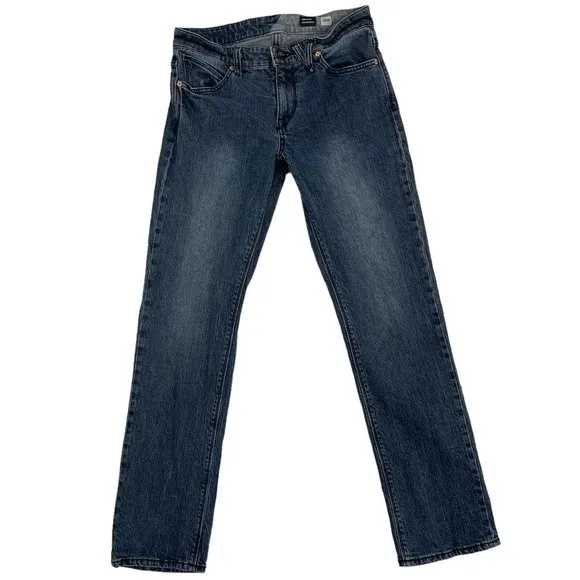 Volcom Men Solver Modern Straight Medium Wash Jean Pant Size 30