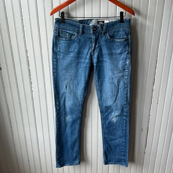 Volcom Men’s Vorta Slim Straight Fit Jeans 30 Waist