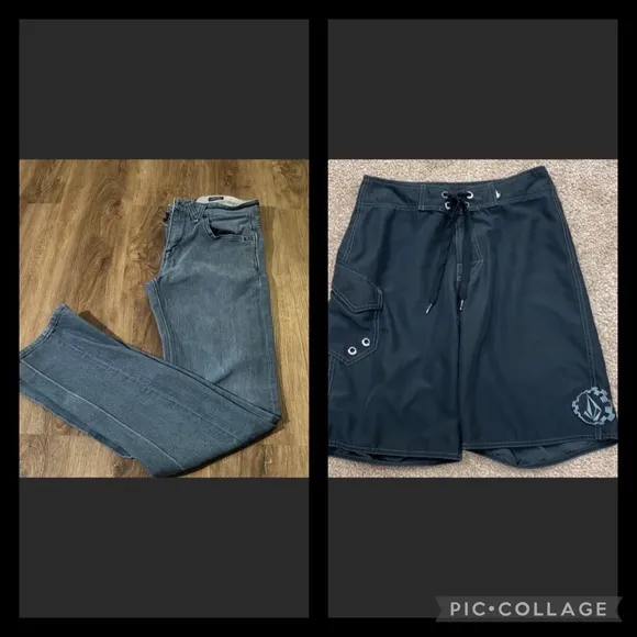 Volcom jeans and board shorts bundle