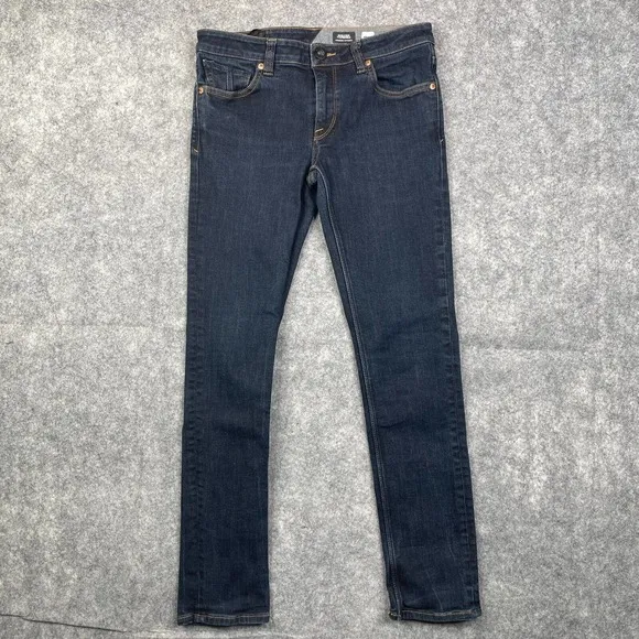 Volcom Solver Tapered Modern Tapered Denim Skinny Jeans Size 29 X 27 Stretch