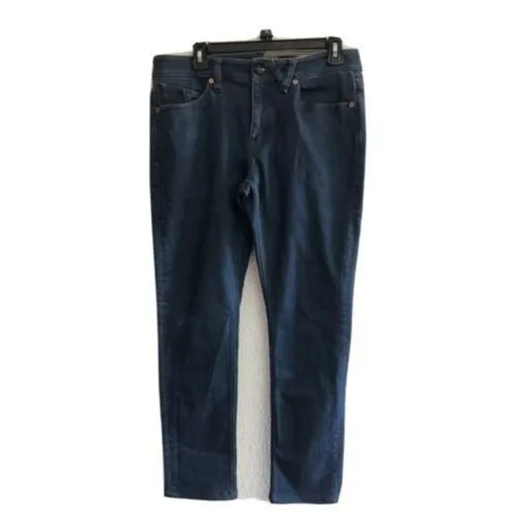 Volcom Solver Denim Jeans Men’s 32x30 Zip Pockets Tapered Logo