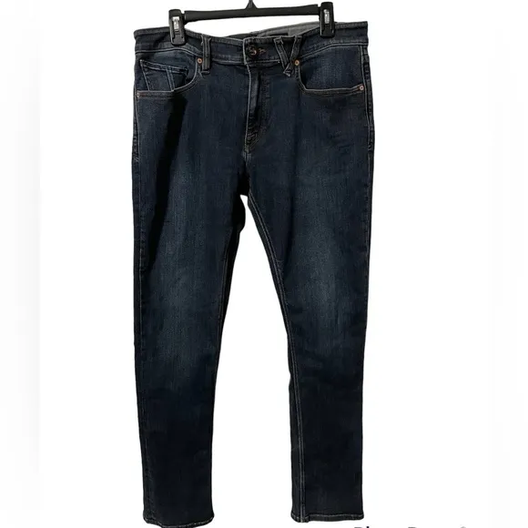 Volcom Mens Vorta Slim Fit blue jeans size 34