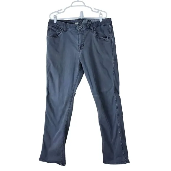 Volcom  Jeans Mens 38 Nova Modern Straight Gray Denim Medium Wash