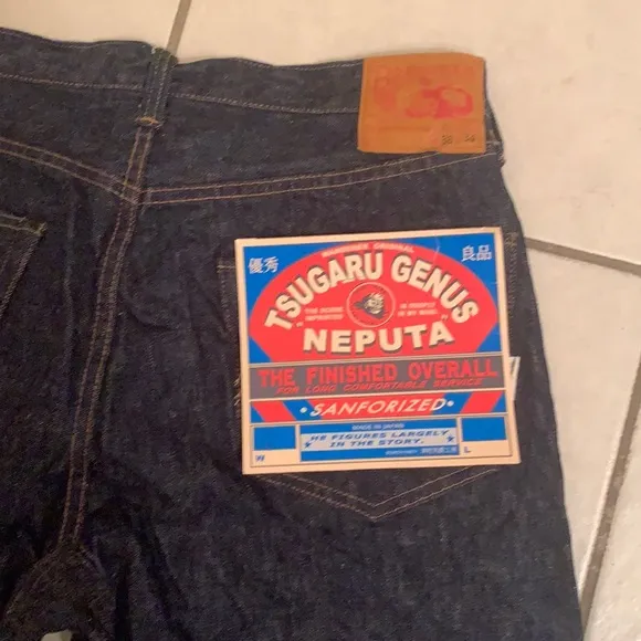 Rare Tsugaru “Neputa” Japanese selvedge denim jeans by Warehouse brand 34x34 NWT
          
      NWT