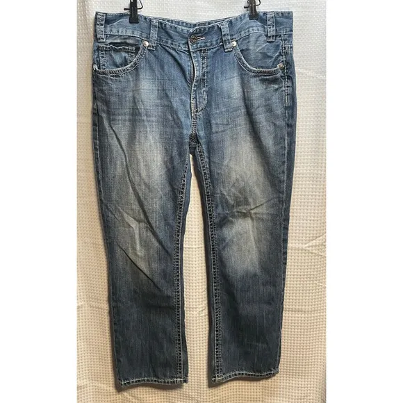Warehouse One slim straight jeans mens 34 x 30 1110103130 blue