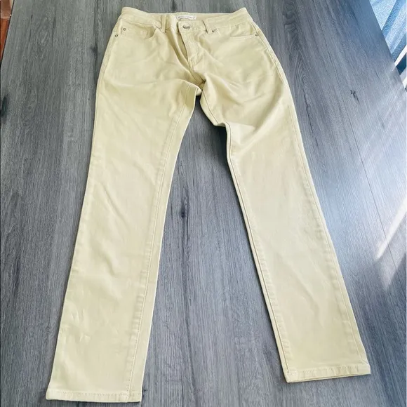 Warp + Weft Men's  AMS Amsterdam Slim Pale Khaki Denim Size 30 x 32