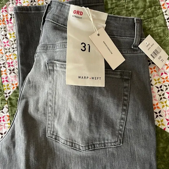 Mens NWT Warp + Weft jeans sz 31 x 34 straight gray jeans
          
      NWT