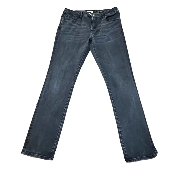 Warp + Weft Jeans AMS Amsterdam Slim Fit Straight Leg Asphalt Wash Men's Size 35
