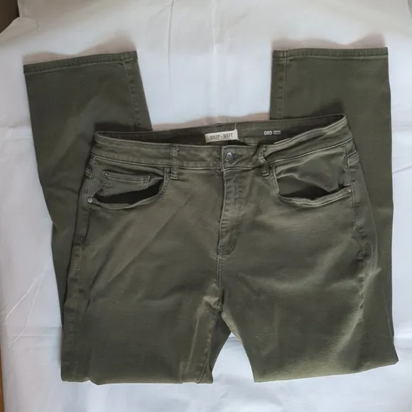 Warp + Weft 36x32 5-pocket jeans.