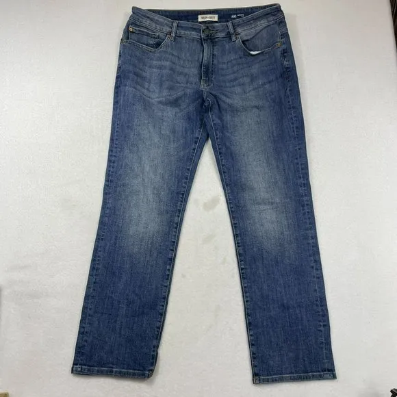 Warp + Weft AMS Amsterdam Slim Jeans Size 35x30 Blue Tortoise Wash Stretch