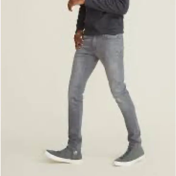 Warp + Weft Mens AMS Amsterdam Slim Charcoal Denim Jeans
