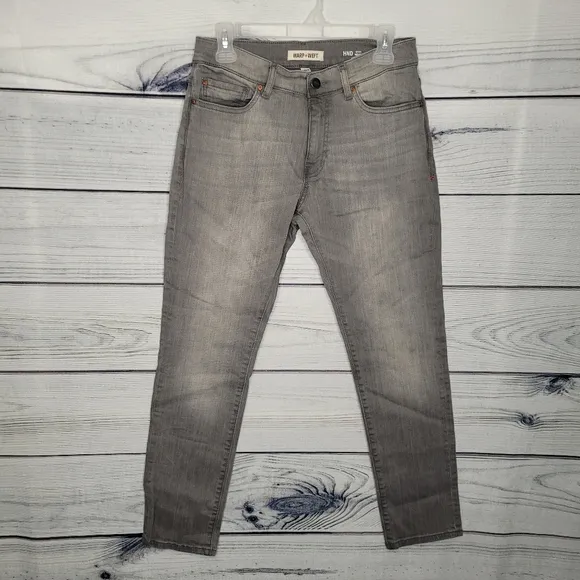 Warp + Weft gray HND Tokyo skinny jeans size 29x28