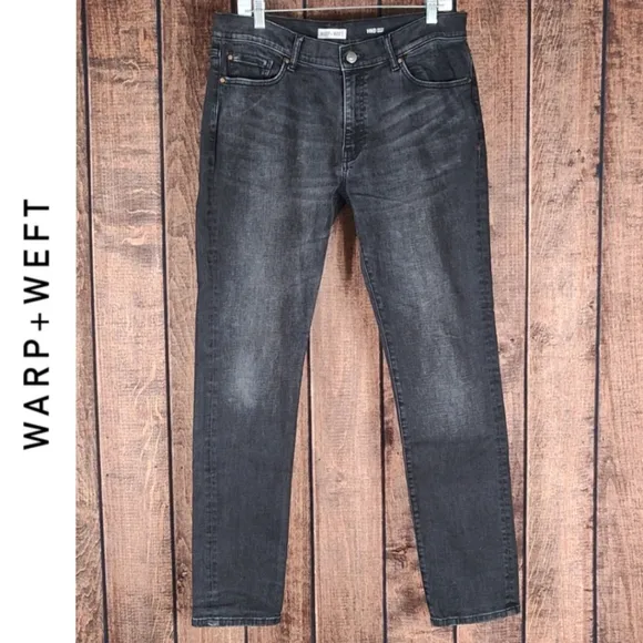 34x32 Tokyo Skinny Black Asphalt Stretch Jeans Excellent Condition