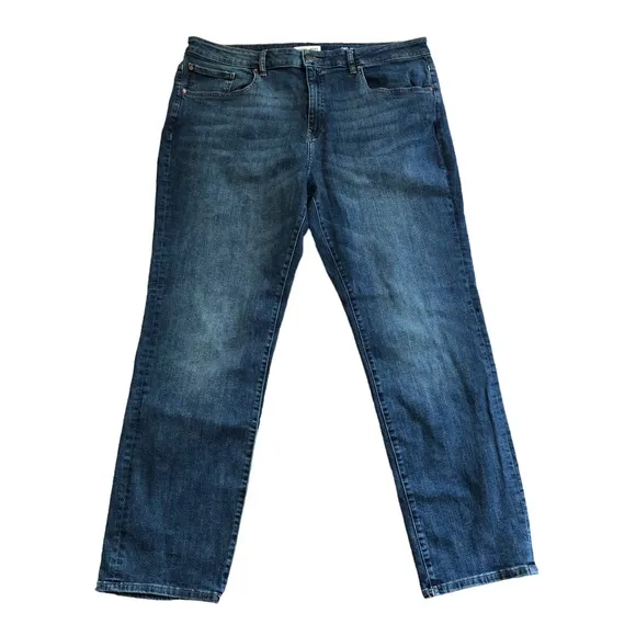 Warp + Weft Jeans Mens 40x34 ORD Chicago Straight Stretch Dark Blue Denim Pants