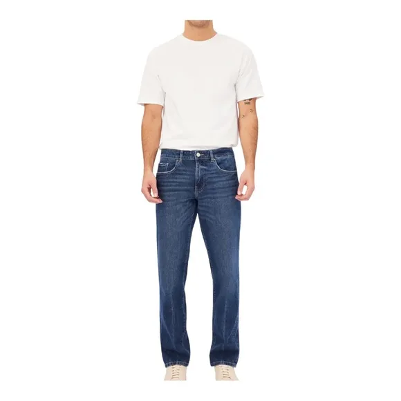 WARP + WEFT ORD CHICAGO STRAIGHT MID WASH JEANS SIZE 36X30