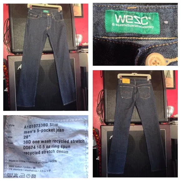 *GUC* Men's WESC Dark Blue Slim Jeans