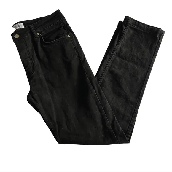 Wesc Bob Style Jeans Men’s 31 Black Denim Button Front *Altered*