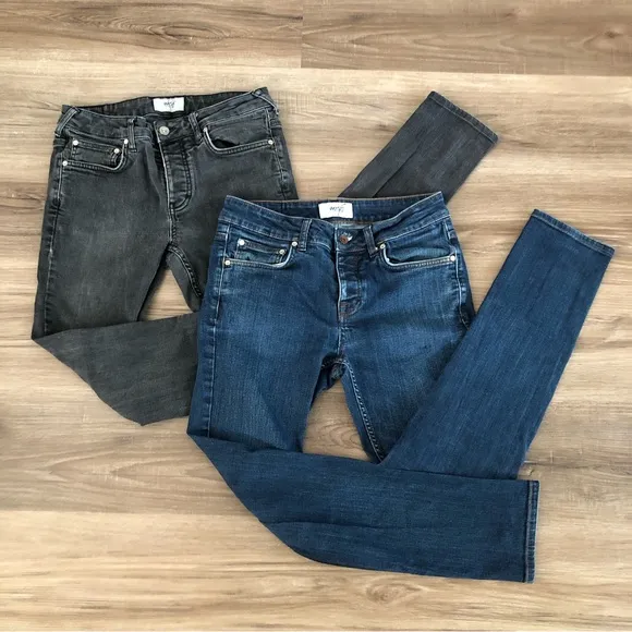 WESC Set Of 2 Blue Gray Alessandro Jeans Men Size 29w 32L