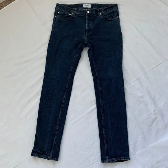 Men's Wesc Alessandro Stockholm Sweden Dark Wash Denim Jeans, Sz.34x30