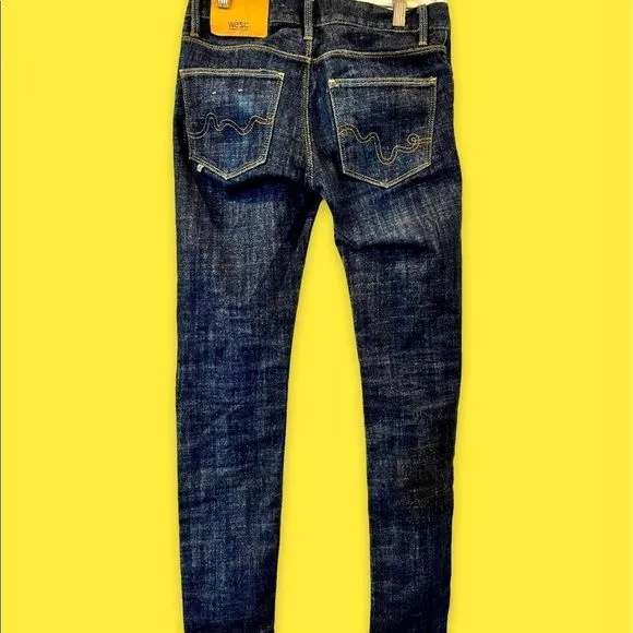WESC Alessandro Mens Super Slim Denim Jeans, W28 L32 Worn By Actor On TV Show