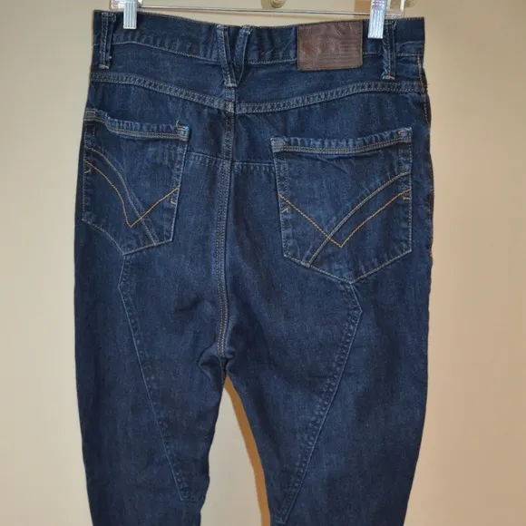 William Rast Slouch Button Fly Black Jeans 32
