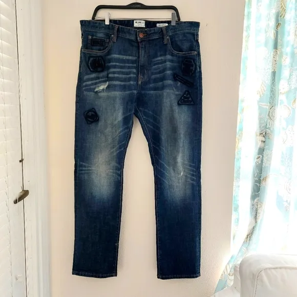 WILLIAMRAST MENS DISTRESSED HIXON JEANS