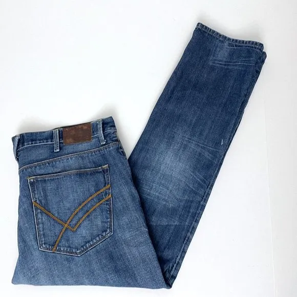 William Rast Men's Jeans Button Fly Taper Leg Medium Wash size 38 x 32
