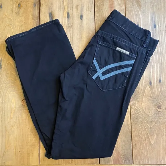 William Rast Mens Jeans Billy Flare Black 31 NEW 100% Cotton