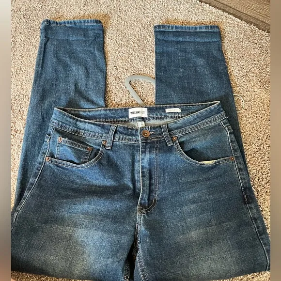 William Rast Men’s dean straight leg blue jeans